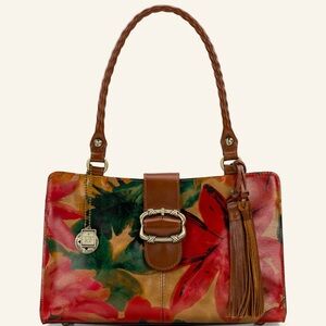 Patricia Nash Violina Floral Leather Handbag 15th Anniversary Tag Tassel Spring